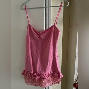 Cute Barbie look pink camie and plaid skirt bundle.